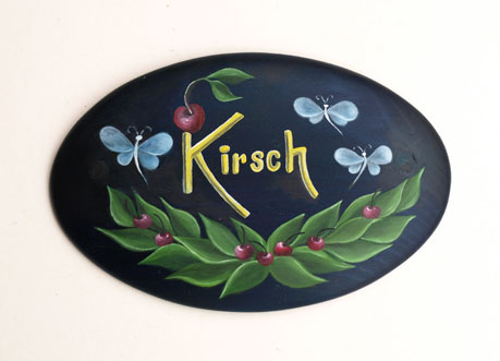 Namensschild der Familie Kirsch